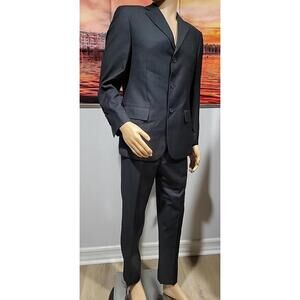Giorgio Armani Le Collezioni men's Size 46 B darker gray Wool 2 Pc suit NEW #3
